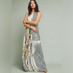 Anthropologie Geisha Designs Drama Maxi Dress